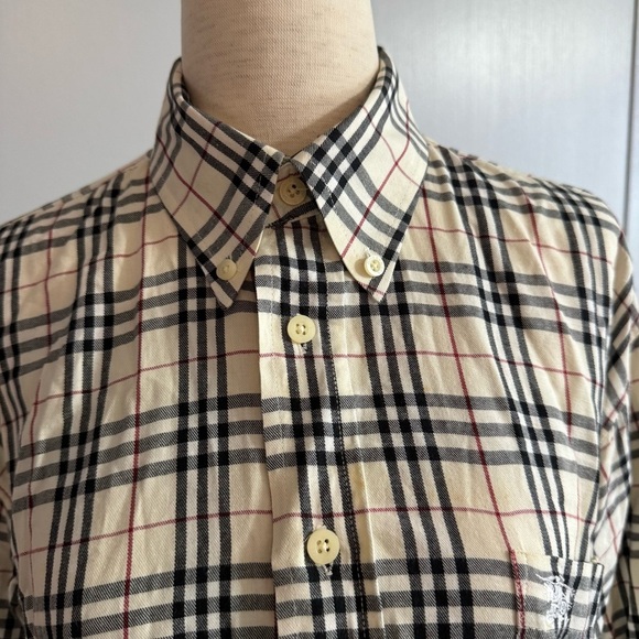 Burberrys Nova Check and Plaid Button-Up Shirt in Size Medium - Picture 3 of 15